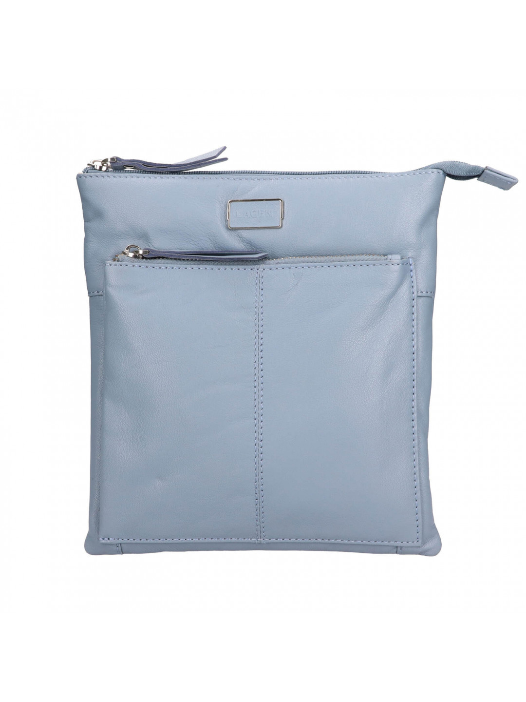 Dámská kožená crossbody kabelka Lagen Amara – modrá